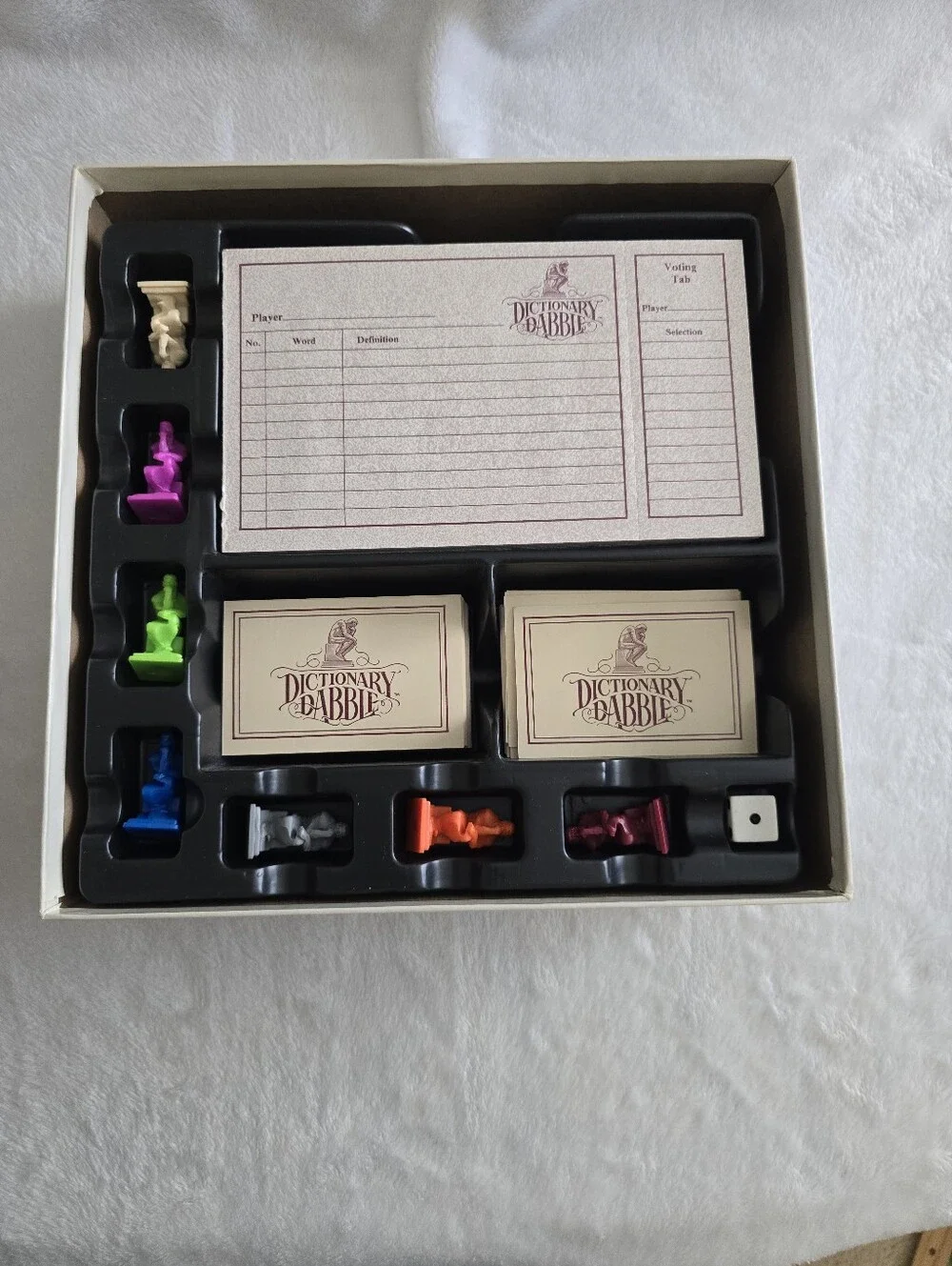 Vintage 1986 Dictionary Dabble Board Game, Complete Set